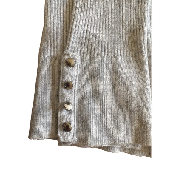 White House Black Market Ribbed Top Sz S Gray Thermal Long Sleeve Capsule Basic - Picture 8 of 8